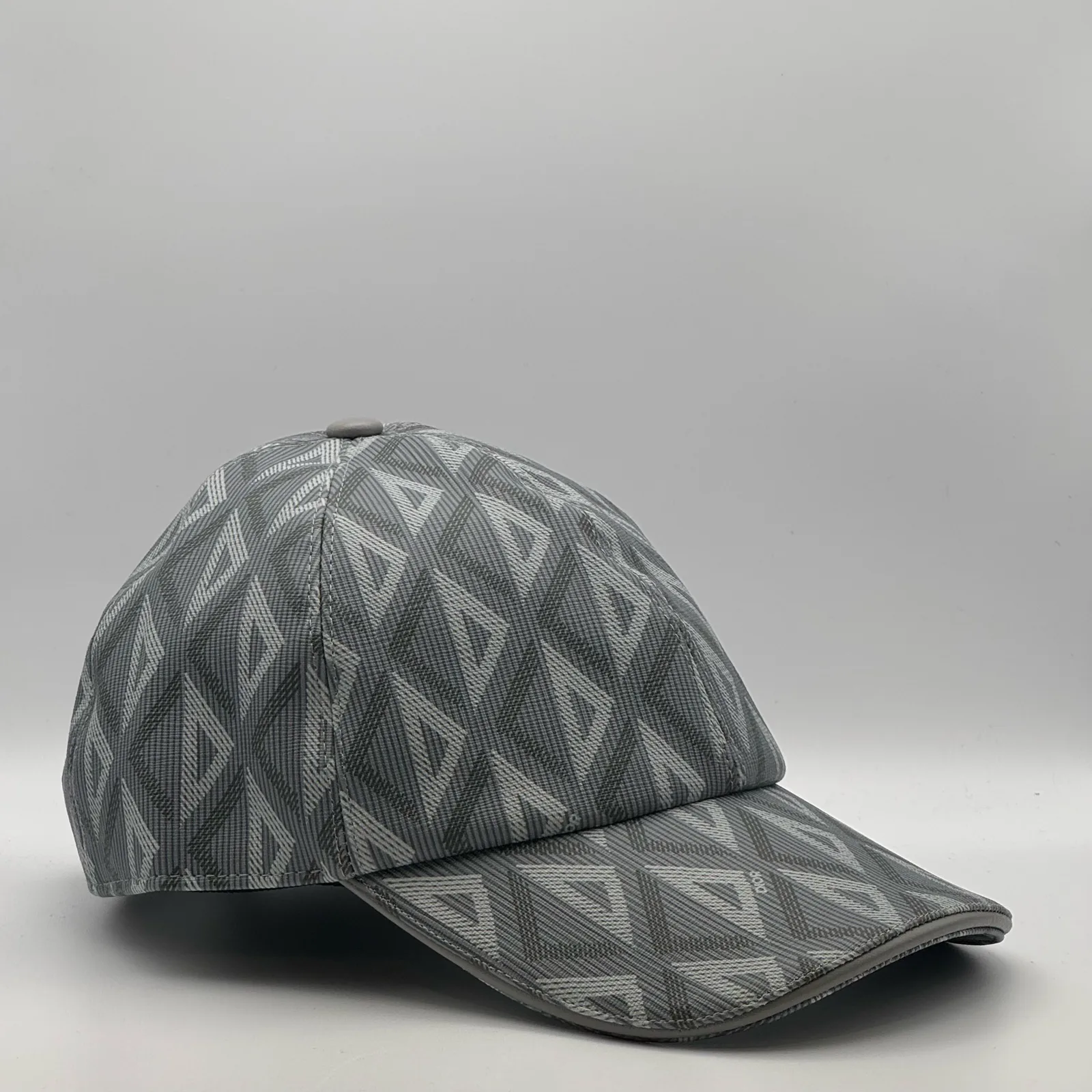 Grey CD Diamond cap, three-quarter side view.