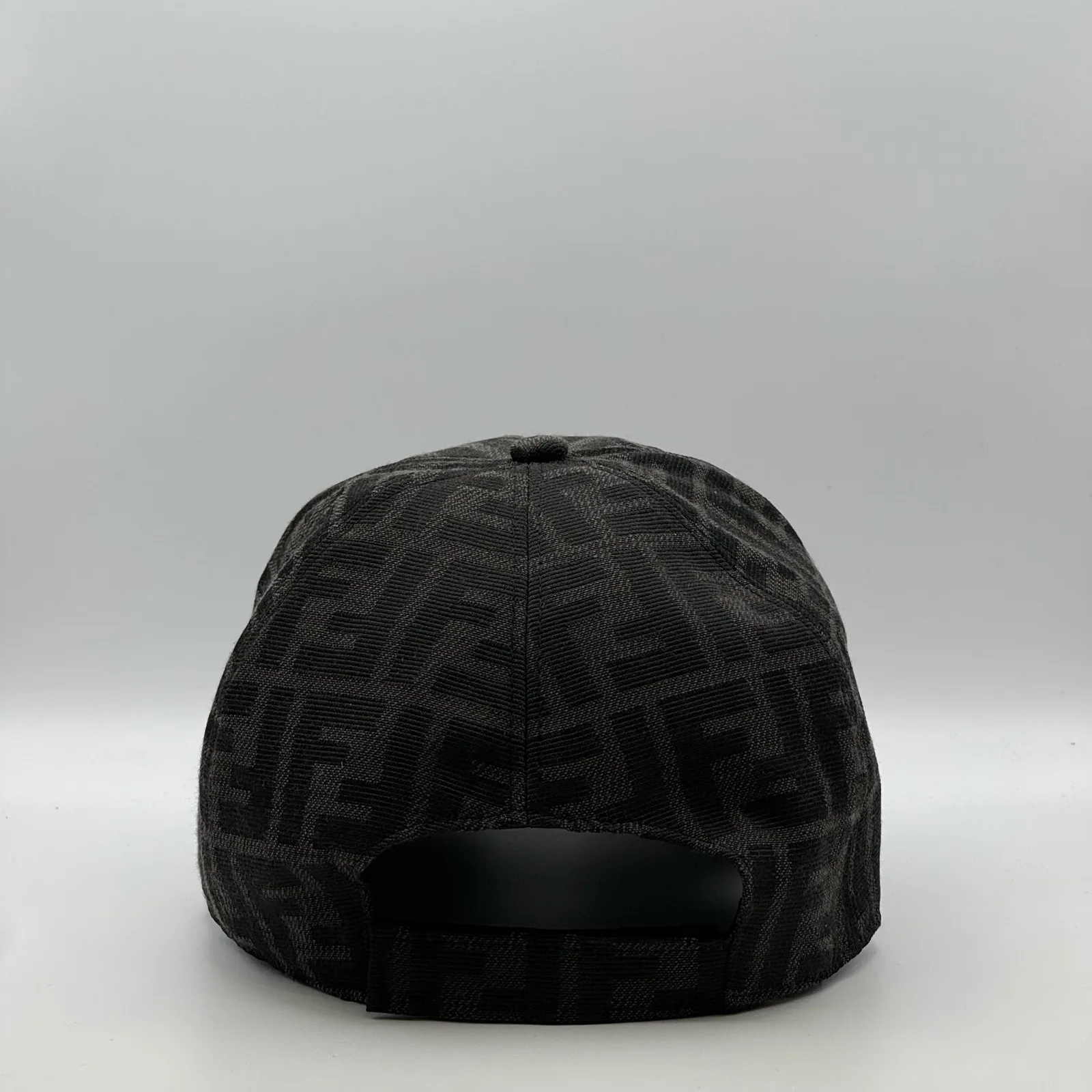 Black Fendi FF Visor cap, back view.