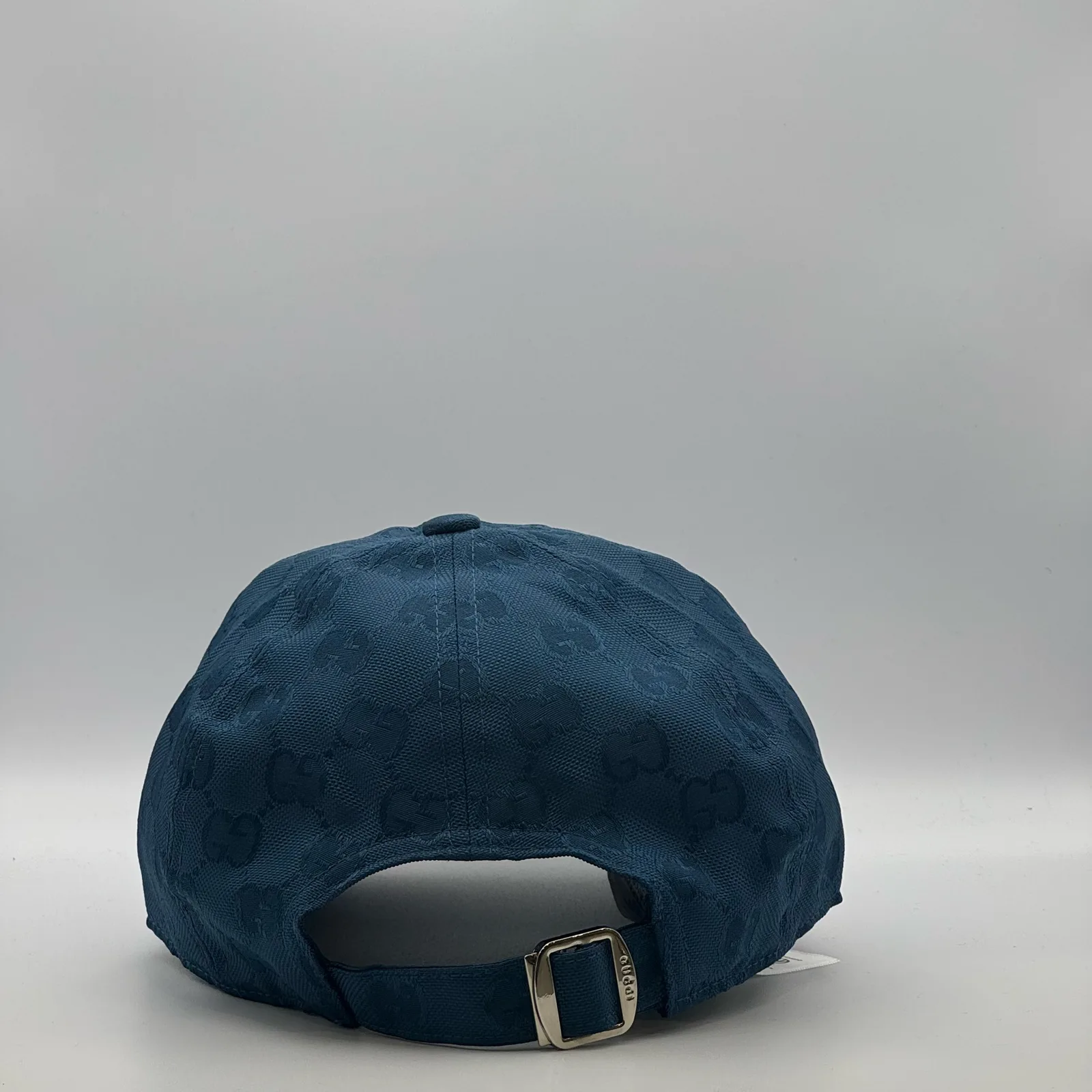Blue interlocking G cap, back view